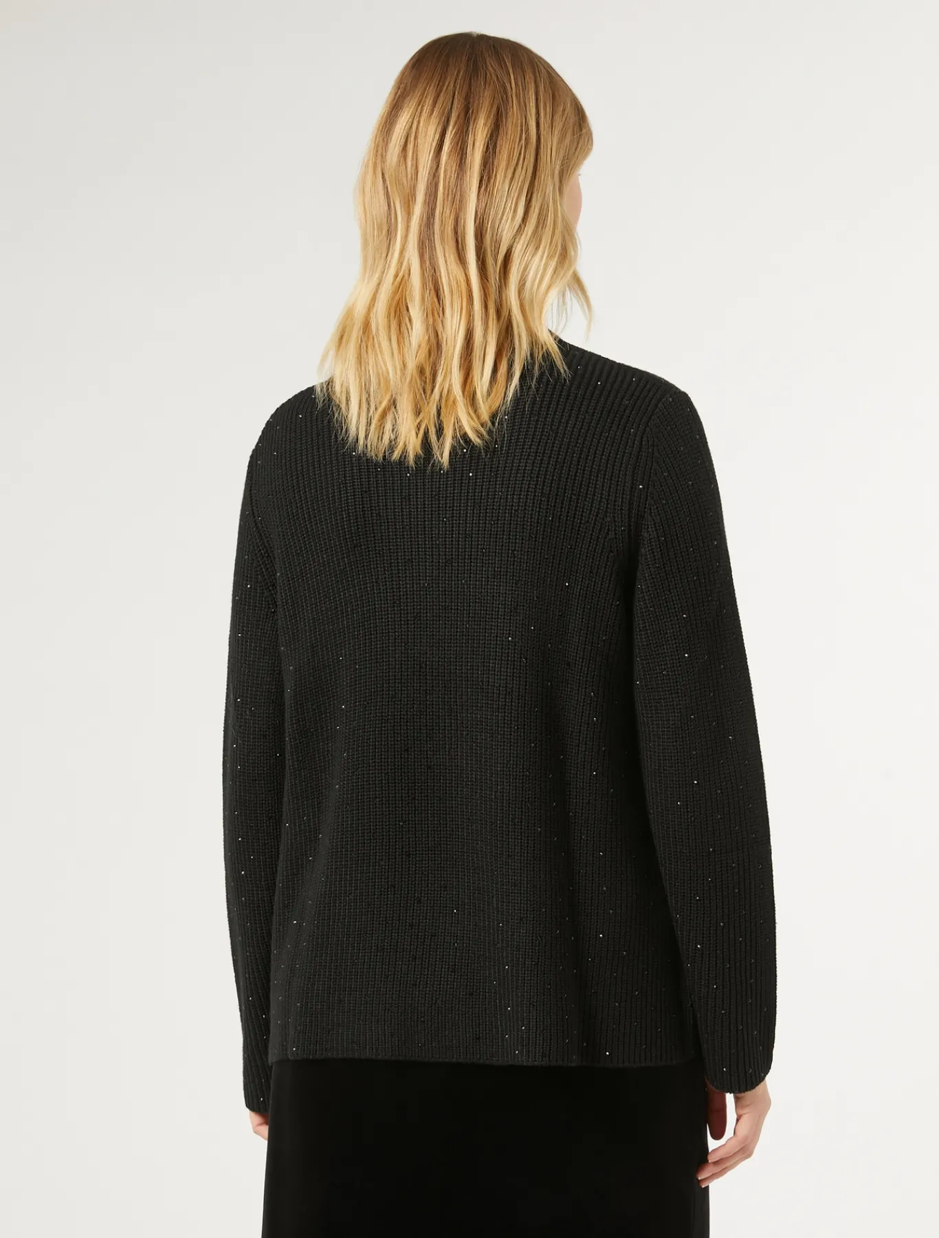 Marina Rinaldi Maglieria | Maglieria*Maglia in misto lana con strass NERO