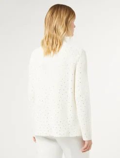 Marina Rinaldi Maglieria | Maglieria*Maglia in misto lana con strass BIANCO