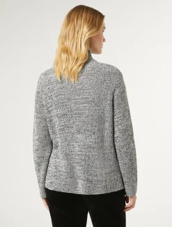 Marina Rinaldi Maglieria | Maglieria*Maglia in misto lana con strass BIANCONERO