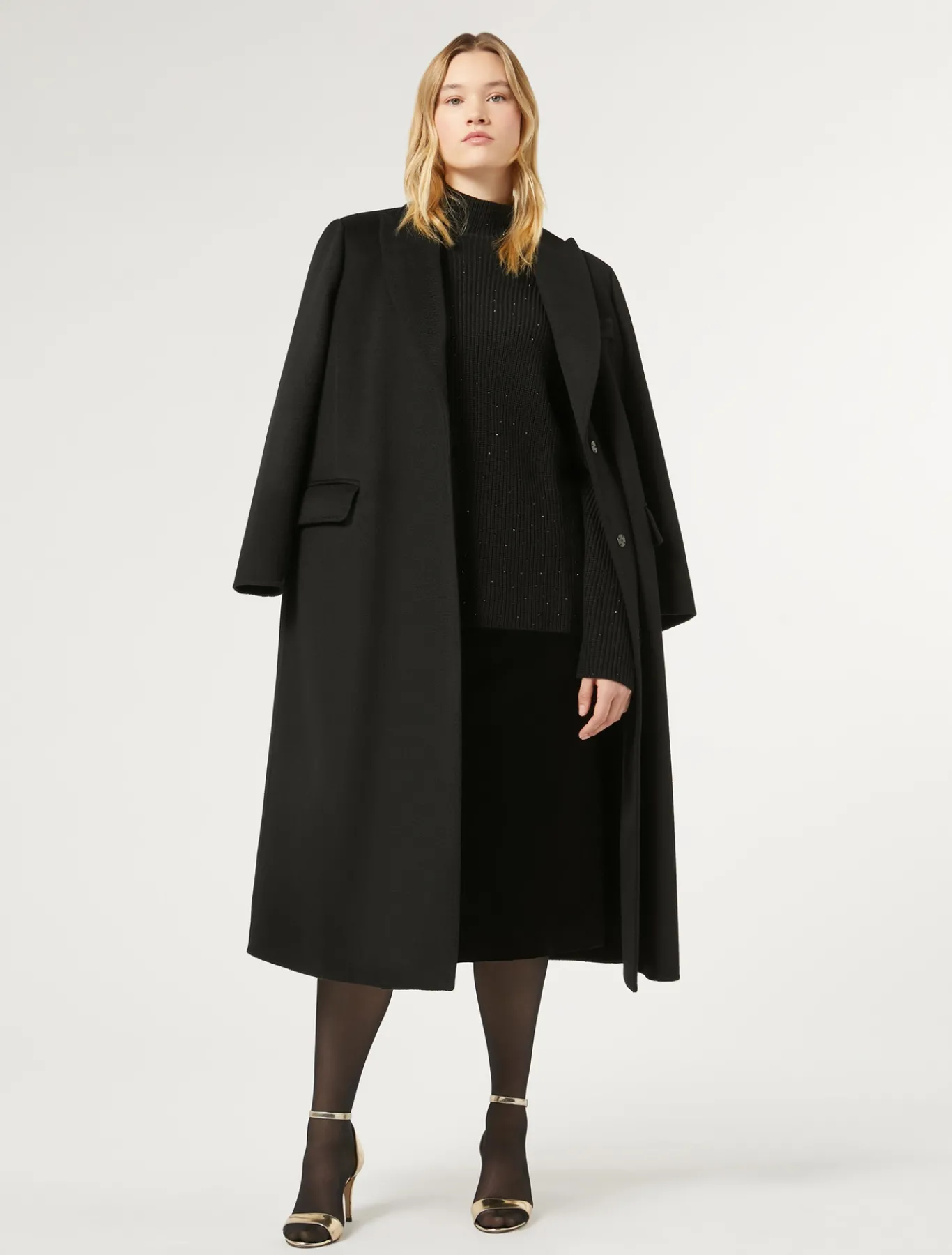 Marina Rinaldi Maglieria | Maglieria*Maglia in misto lana con strass NERO