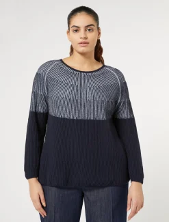 Marina Rinaldi Maglieria | Maglieria*Maglia in misto lana e cachemire BLUNOTTE