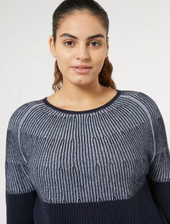 Marina Rinaldi Maglieria | Maglieria*Maglia in misto lana e cachemire BLUNOTTE