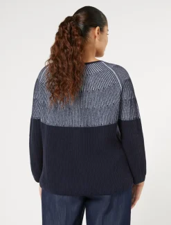 Marina Rinaldi Maglieria | Maglieria*Maglia in misto lana e cachemire BLUNOTTE