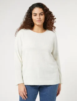 Marina Rinaldi Maglieria | Maglieria*Maglia in misto lana e viscosa BIANCO