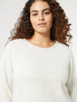 Marina Rinaldi Maglieria | Maglieria*Maglia in misto lana e viscosa BIANCO