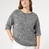 Marina Rinaldi Maglieria | Maglieria*Maglia in misto lana mouliné NERO