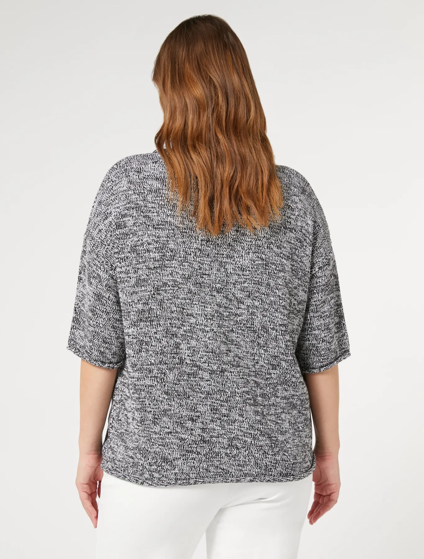 Marina Rinaldi Maglieria | Maglieria*Maglia in misto lana mouliné NERO