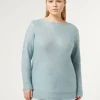 Marina Rinaldi Maglieria | Maglieria*Maglia in mohair e paillettes AZZURROSFUMATO