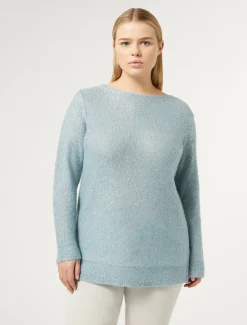 Marina Rinaldi Maglieria | Maglieria*Maglia in mohair e paillettes AZZURROSFUMATO