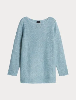 Marina Rinaldi Maglieria | Maglieria*Maglia in mohair e paillettes AZZURROSFUMATO