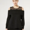 Marina Rinaldi Giacche | Maglieria*Maglia in viscosa con ricamo NERO