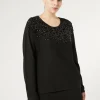 Marina Rinaldi Giacche | Maglieria*Maglia in viscosa con ricamo NERO