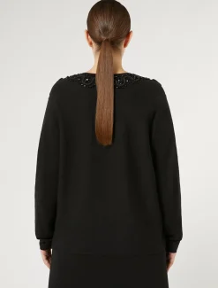 Marina Rinaldi Giacche | Maglieria*Maglia in viscosa con ricamo NERO