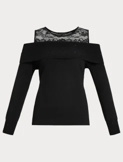 Marina Rinaldi Giacche | Maglieria*Maglia in viscosa con ricamo NERO