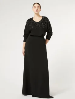 Marina Rinaldi Giacche | Maglieria*Maglia in viscosa con ricamo NERO