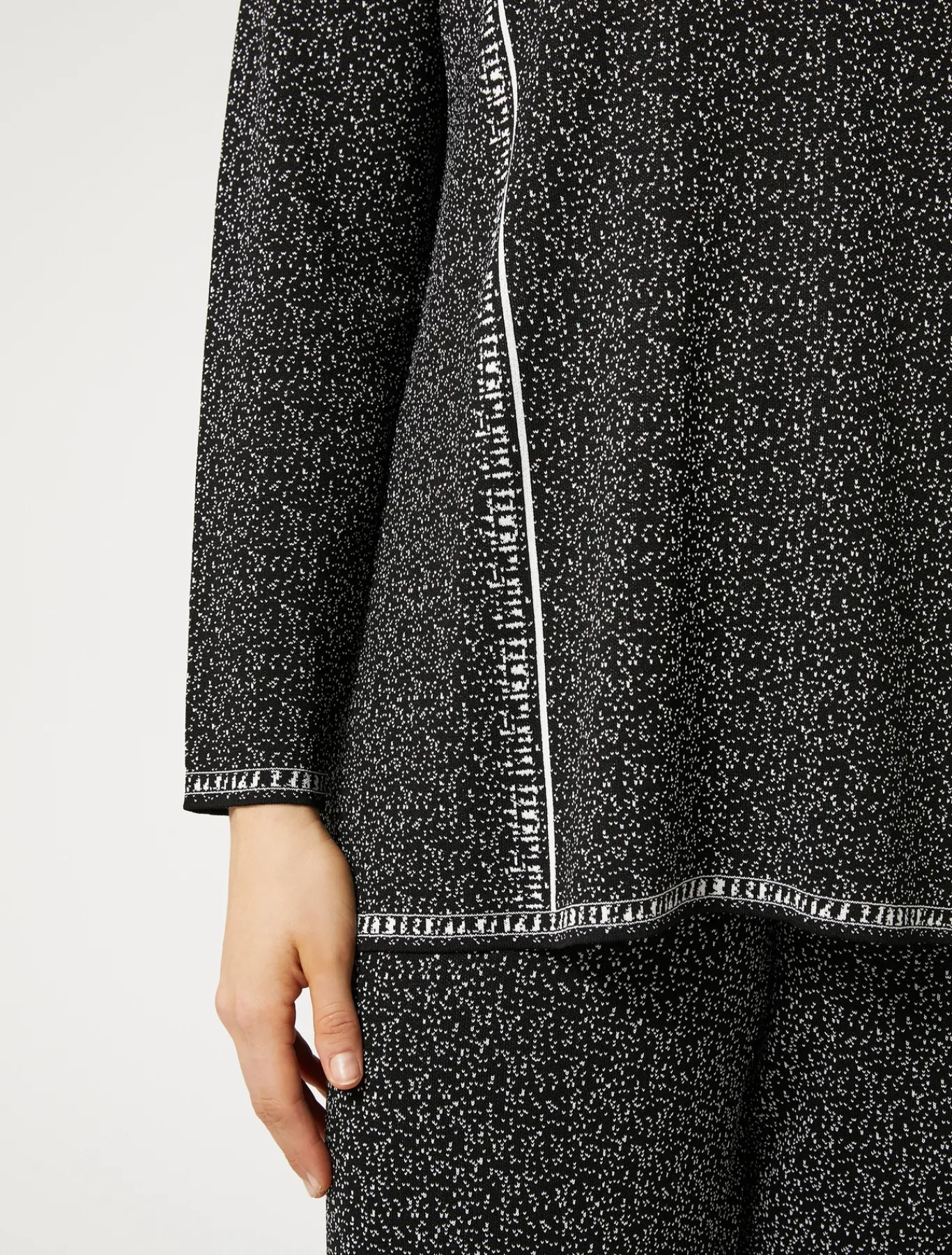 Marina Rinaldi Maglieria | Maglieria*Maglia in viscosa jacquard NEROBIANCO