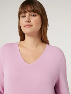 Marina Rinaldi Maglieria | Maglieria*Maglia in viscosa jacquard ROSA