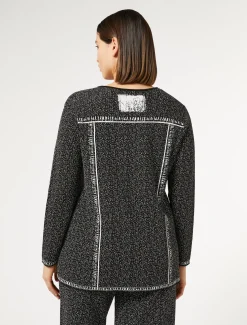 Marina Rinaldi Maglieria | Maglieria*Maglia in viscosa jacquard NEROBIANCO