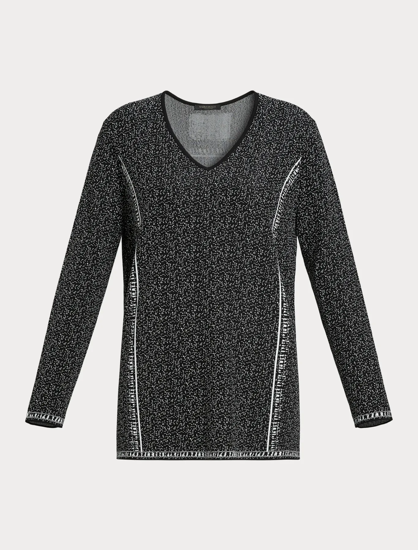 Marina Rinaldi Maglieria | Maglieria*Maglia in viscosa jacquard NEROBIANCO