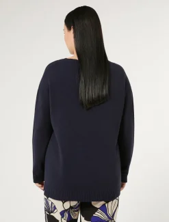 Marina Rinaldi Maglieria | Maglieria*Maglia in viscosa, lana e cachemire BLUMARINO