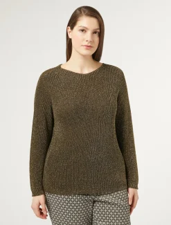 Marina Rinaldi Maglieria | Maglieria*Maglia in viscosa lurex VERDE