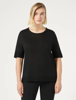 Marina Rinaldi Maglieria | Maglieria*Maglia in viscosa lurex NERO