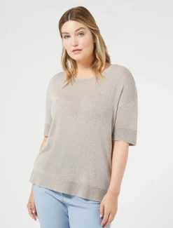 Marina Rinaldi Maglieria | Maglieria*Maglia in viscosa lurex GRIGIOMEDIO