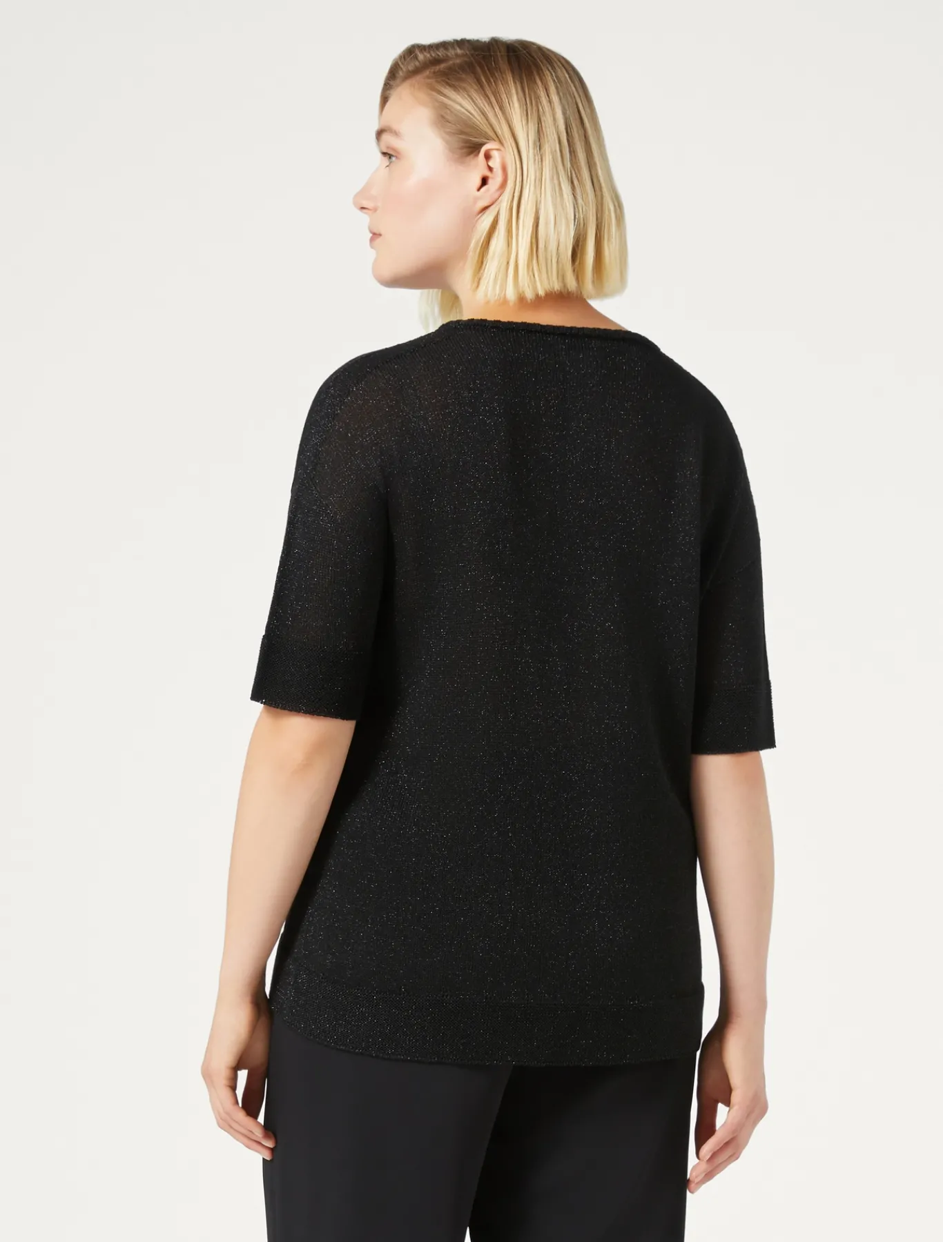 Marina Rinaldi Maglieria | Maglieria*Maglia in viscosa lurex NERO