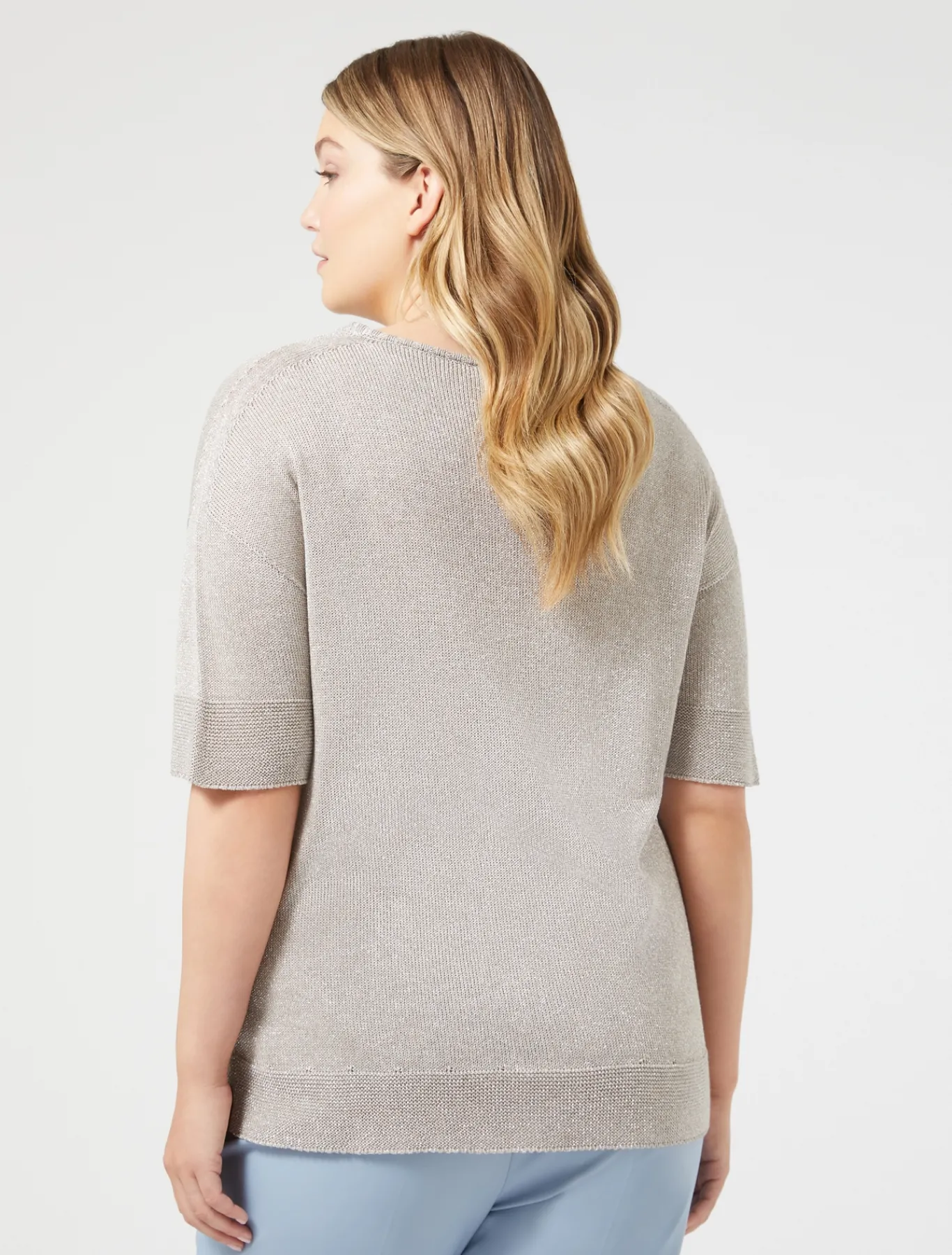 Marina Rinaldi Maglieria | Maglieria*Maglia in viscosa lurex GRIGIOMEDIO