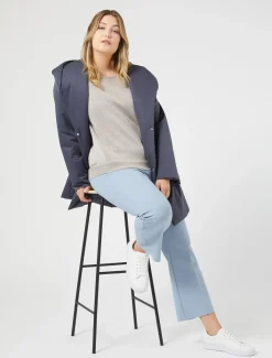 Marina Rinaldi Maglieria | Maglieria*Maglia in viscosa lurex GRIGIOMEDIO