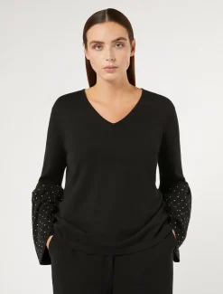 Marina Rinaldi Maglieria | Maglieria*Maglia in viscosa stretch NERO