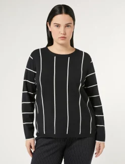 Marina Rinaldi Maglieria | Maglieria*Maglia in viscosa stretch BLUMARINO
