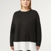 Marina Rinaldi Maglieria | Maglieria*Maglia in viscosa stretch NEROBIANCO