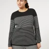 Marina Rinaldi Maglieria | Maglieria*Maglia in viscosa stretch NEROBIANCO
