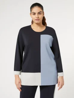 Marina Rinaldi Maglieria | Maglieria*Maglia in viscosa stretch BLUNOTTE