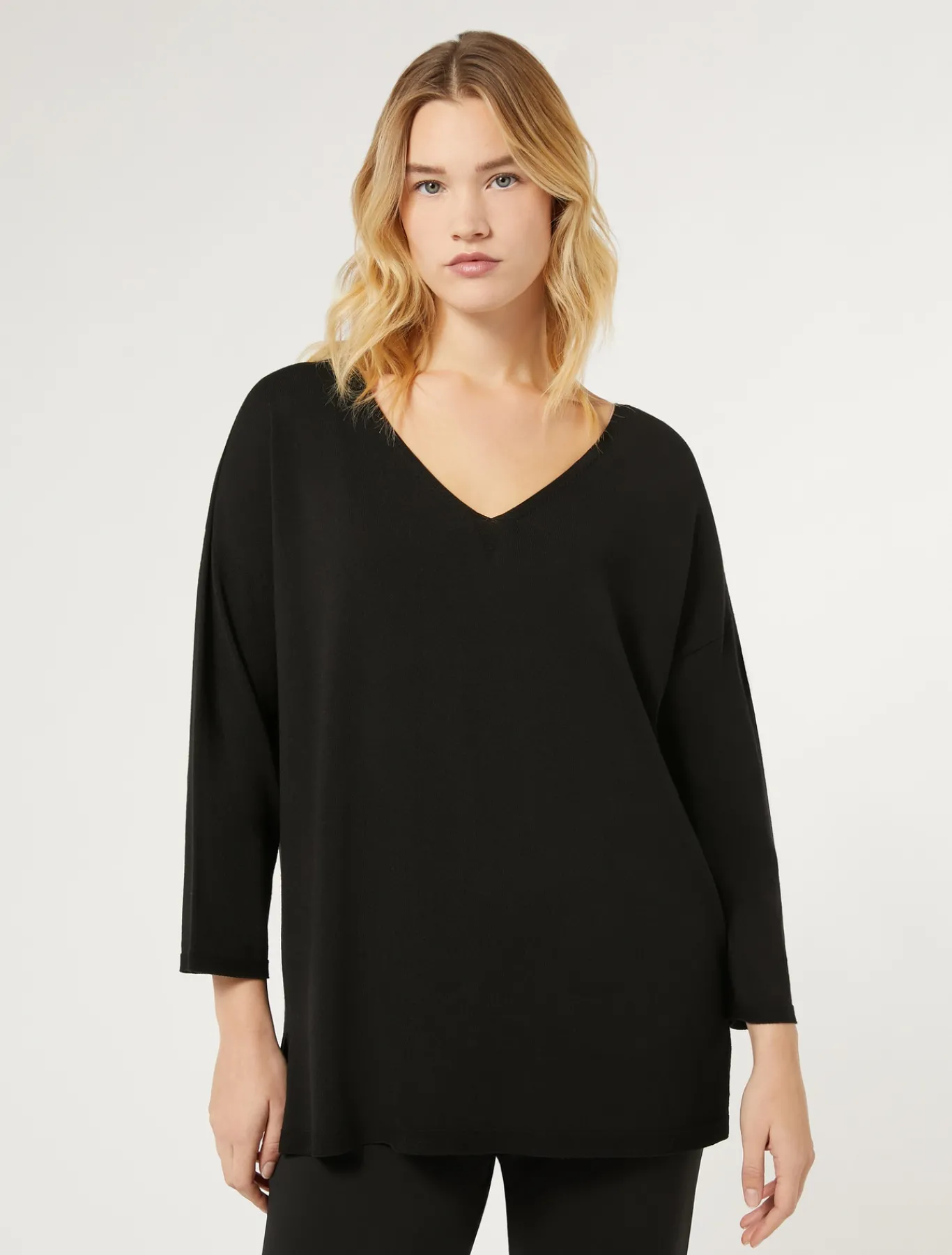 Marina Rinaldi Maglieria | Maglieria*Maglia in viscosa stretch crêpe NERO