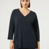 Marina Rinaldi Maglieria | Maglieria*Maglia in viscosa stretch crêpe BLUMARINO