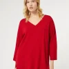 Marina Rinaldi Maglieria | Maglieria*Maglia in viscosa stretch crêpe ROSSO