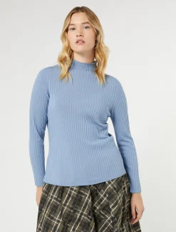 Marina Rinaldi Maglieria | Maglieria*Maglia in viscosa stretch AZZURRO