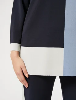 Marina Rinaldi Maglieria | Maglieria*Maglia in viscosa stretch BLUNOTTE