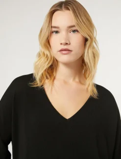 Marina Rinaldi Maglieria | Maglieria*Maglia in viscosa stretch crêpe NERO