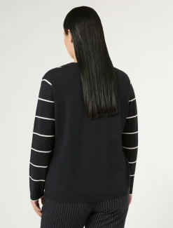 Marina Rinaldi Maglieria | Maglieria*Maglia in viscosa stretch BLUMARINO
