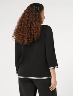 Marina Rinaldi Maglieria | Maglieria*Maglia in viscosa stretch NERO