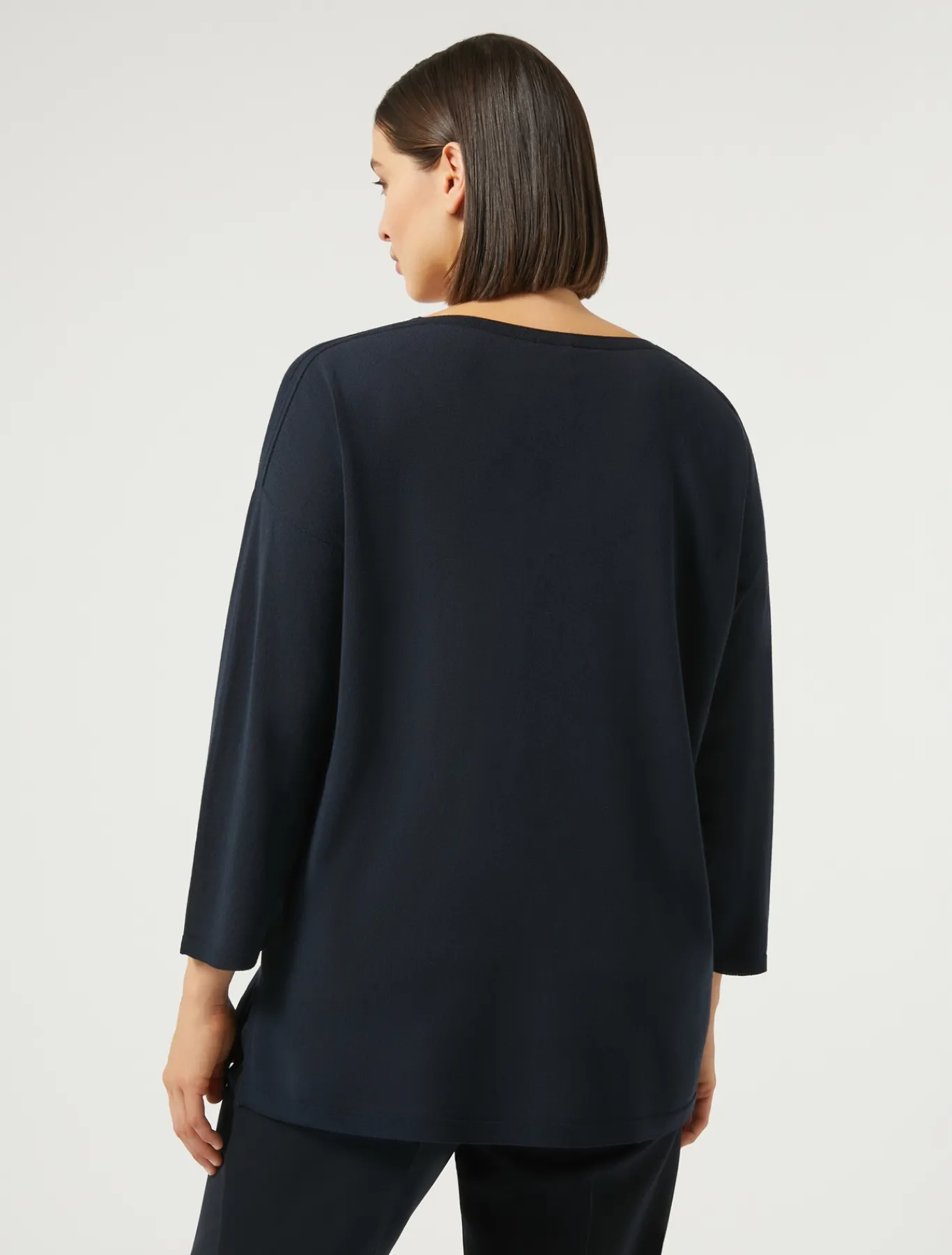 Marina Rinaldi Maglieria | Maglieria*Maglia in viscosa stretch crêpe BLUMARINO