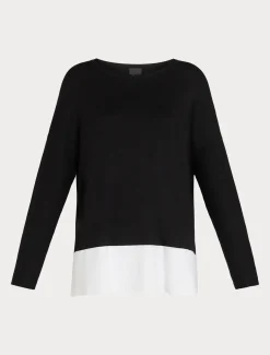 Marina Rinaldi Maglieria | Maglieria*Maglia in viscosa stretch NEROBIANCO