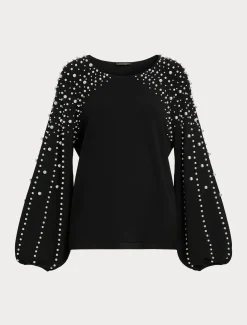 Marina Rinaldi Giacche | Maglieria*Maglia in viscosa stretch con perle NERO