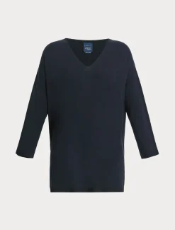 Marina Rinaldi Maglieria | Maglieria*Maglia in viscosa stretch crêpe BLUMARINO
