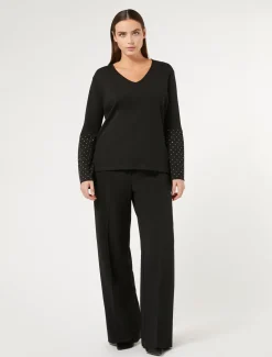 Marina Rinaldi Maglieria | Maglieria*Maglia in viscosa stretch NERO