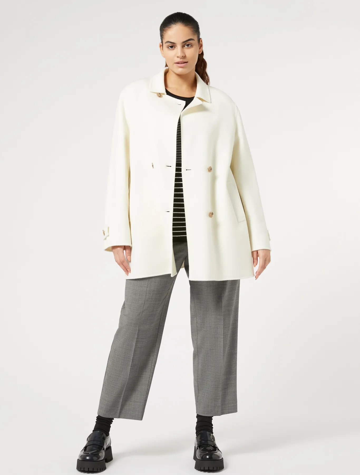 Marina Rinaldi Maglieria | Maglieria*Maglia in viscosa stretch NEROBIANCO