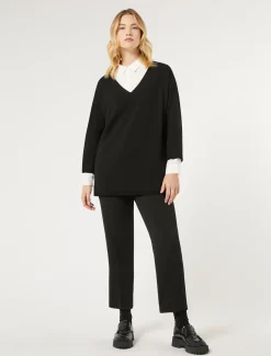 Marina Rinaldi Maglieria | Maglieria*Maglia in viscosa stretch crêpe NERO